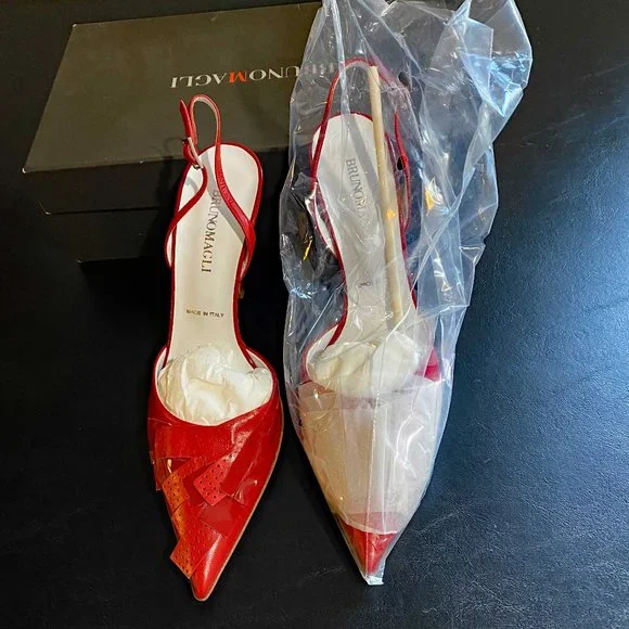 NWT Bruno Magli - Red Lizbeth Shoes - Sz 41, US 10 - Picture 5 of 9